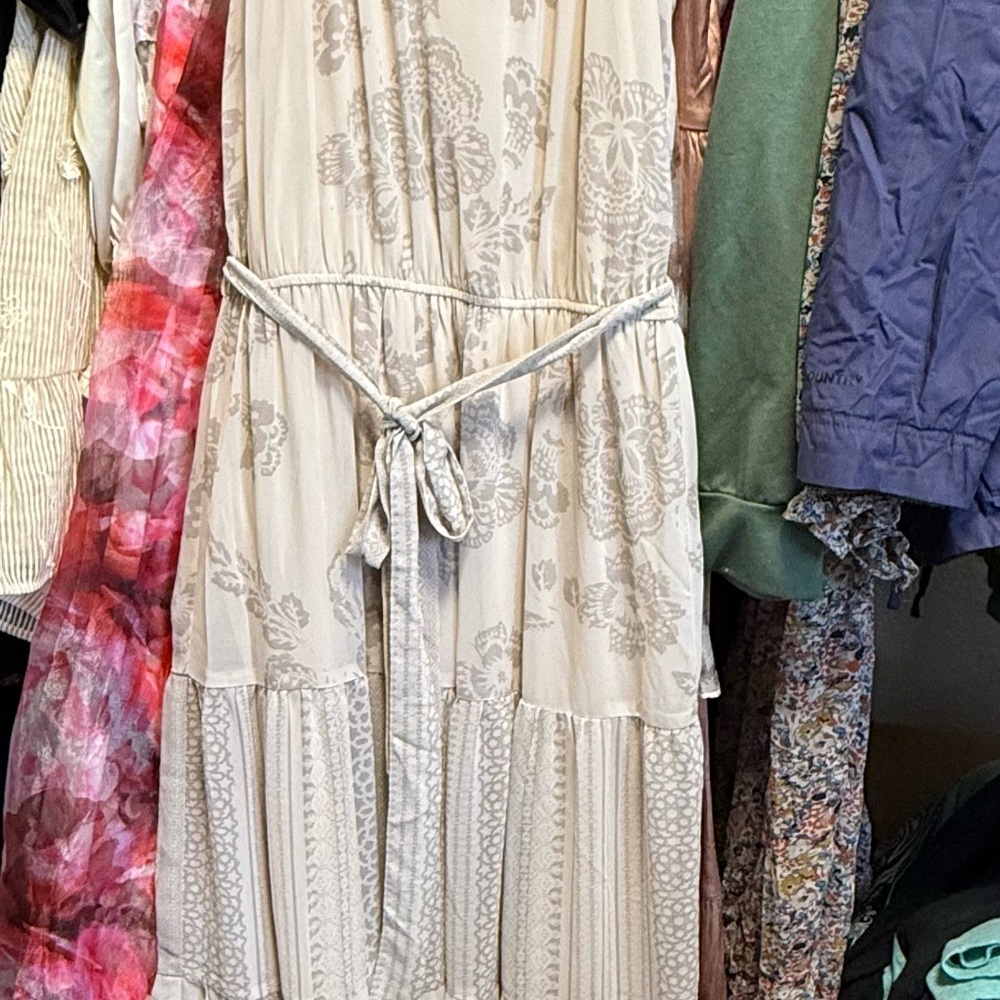 Lovestitch Cream Floral Maxi Dress